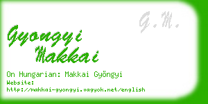 gyongyi makkai business card