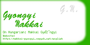 gyongyi makkai business card